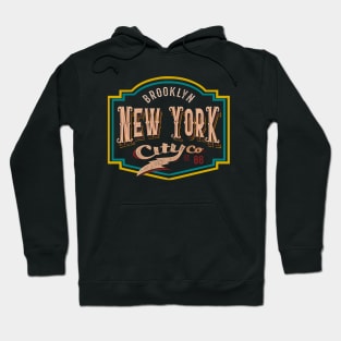 New York Vintage logo badge typography lettering Hoodie